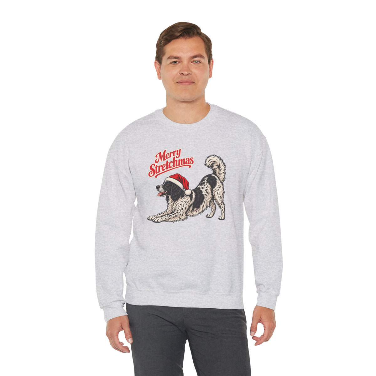 Large Munsterlander Christmas Sweatshirt | Merry Stretchmas