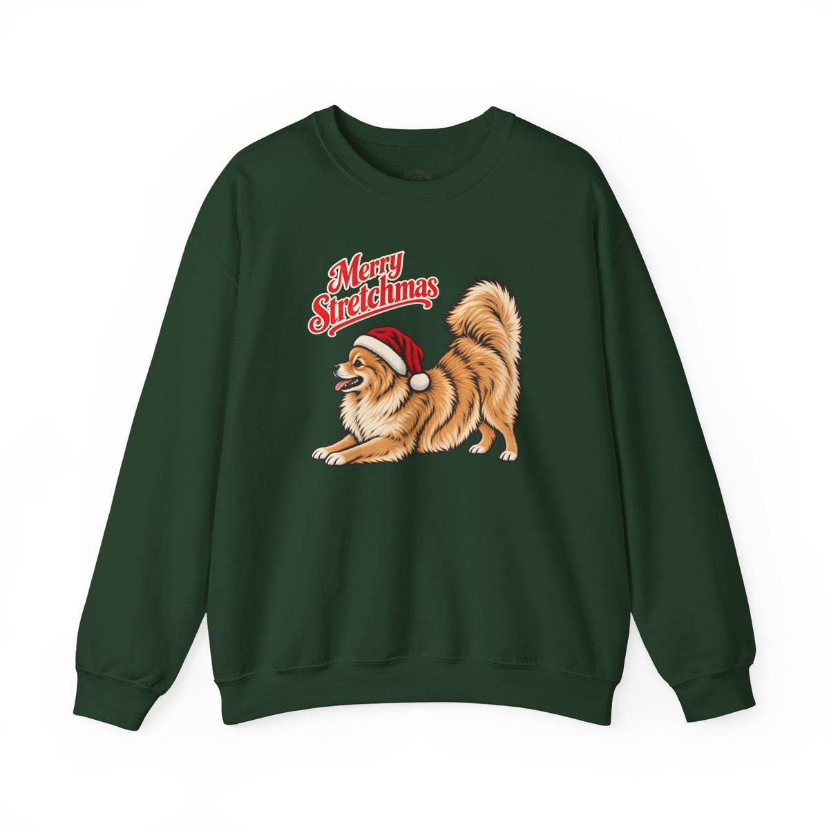 Pomeranian Christmas Sweatshirt | Merry Stretchmas