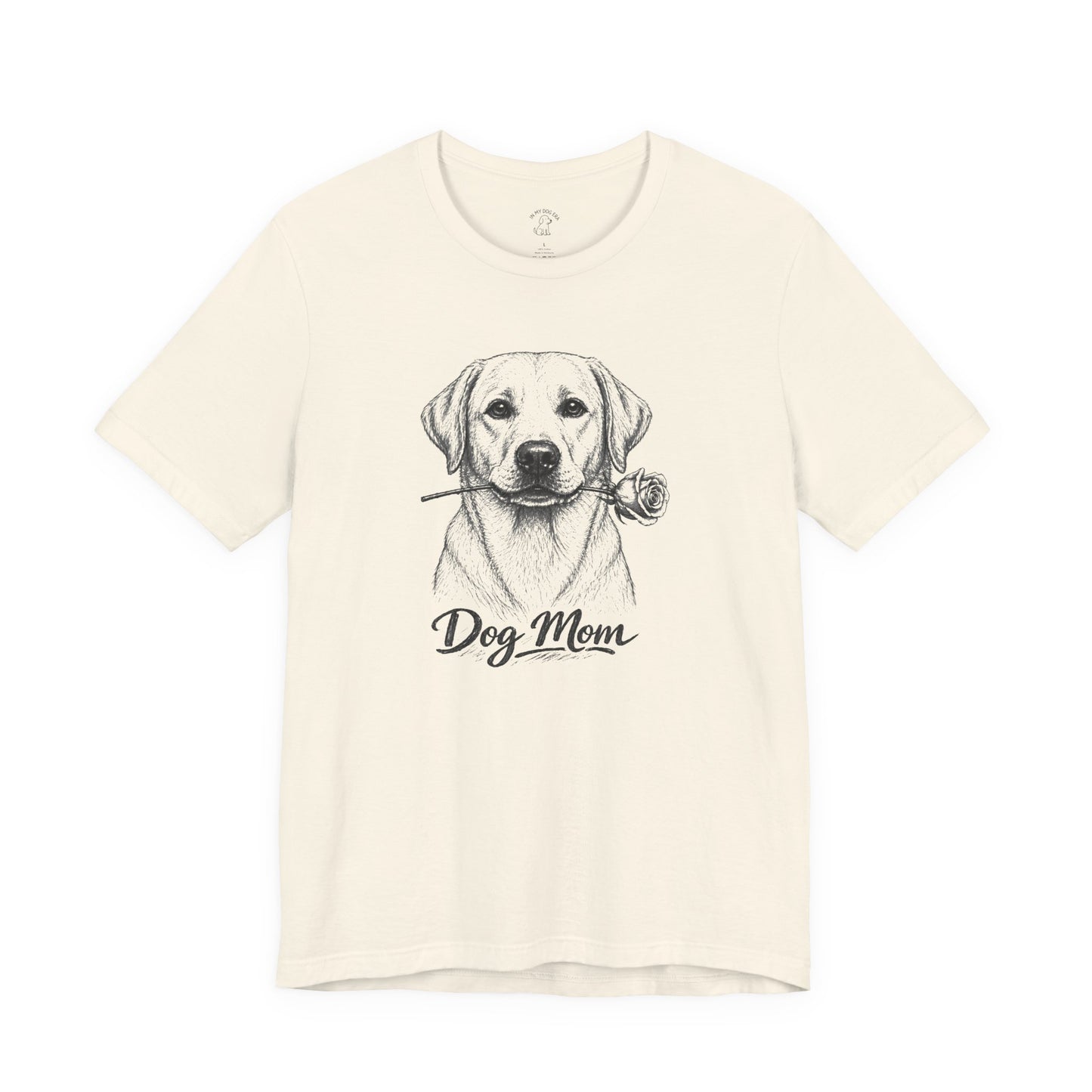 Yellow Labrador Retriever Dog Mom T-Shirt (Rose Collection)