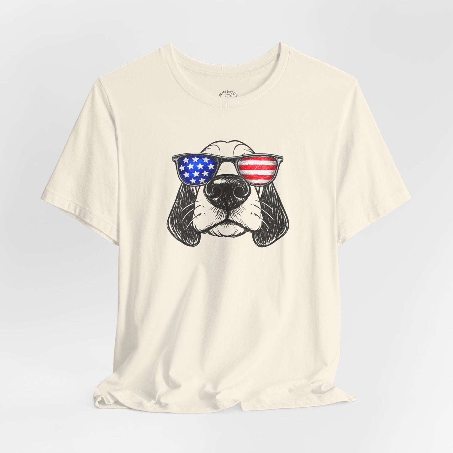 Red, White & BOOP Basset Hound T-Shirt