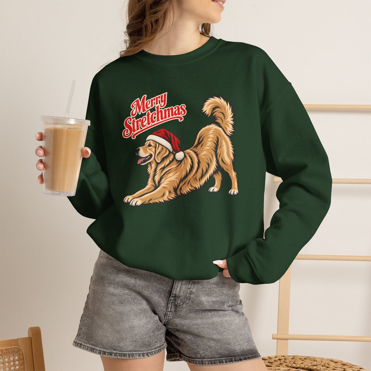 Golden Retriever Christmas Sweatshirt | Merry Stretchmas