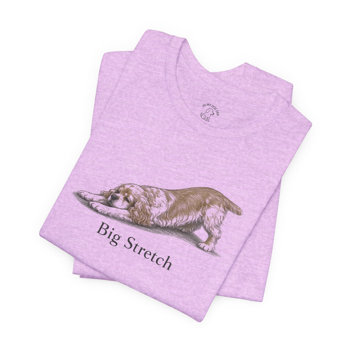 Big Stretch American Cocker Spaniel T-Shirt (Docked Tail)