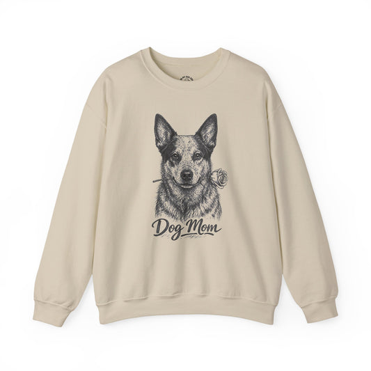 Australian Cattle Dog Heeler Dog Mom Sweatshirt (Rose Collection)
