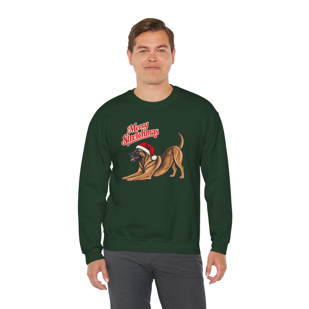 Belgian Malinois Christmas Sweatshirt | Merry Stretchmas