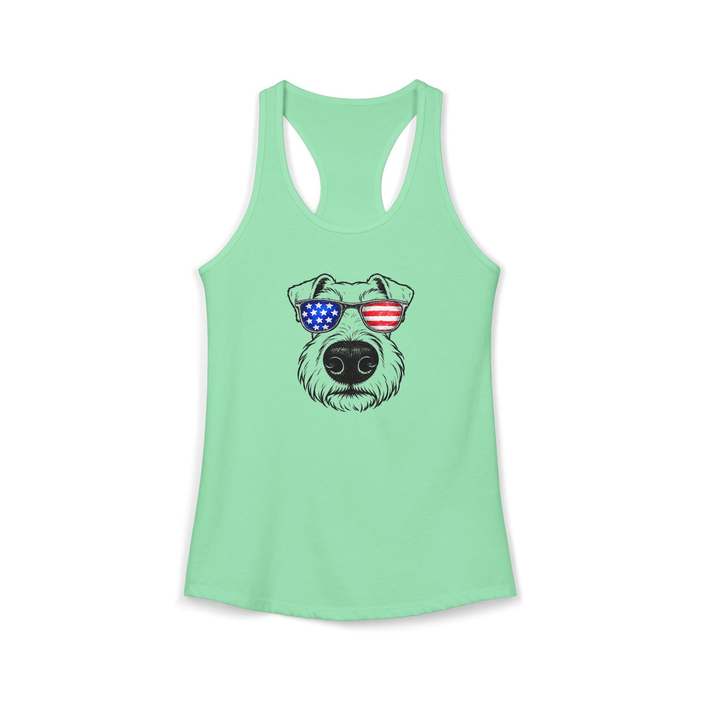 Red, White & BOOP Airedale Terrier - Women's Racerback Tanktop