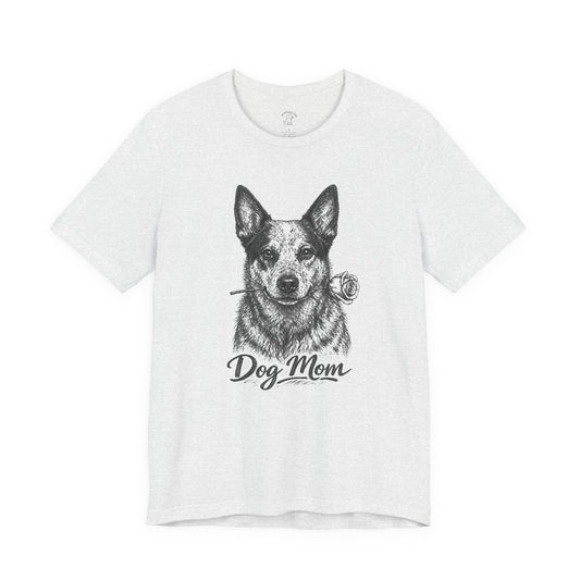 Australian Cattle Dog Heeler Dog Mom T-Shirt (Rose Collection)