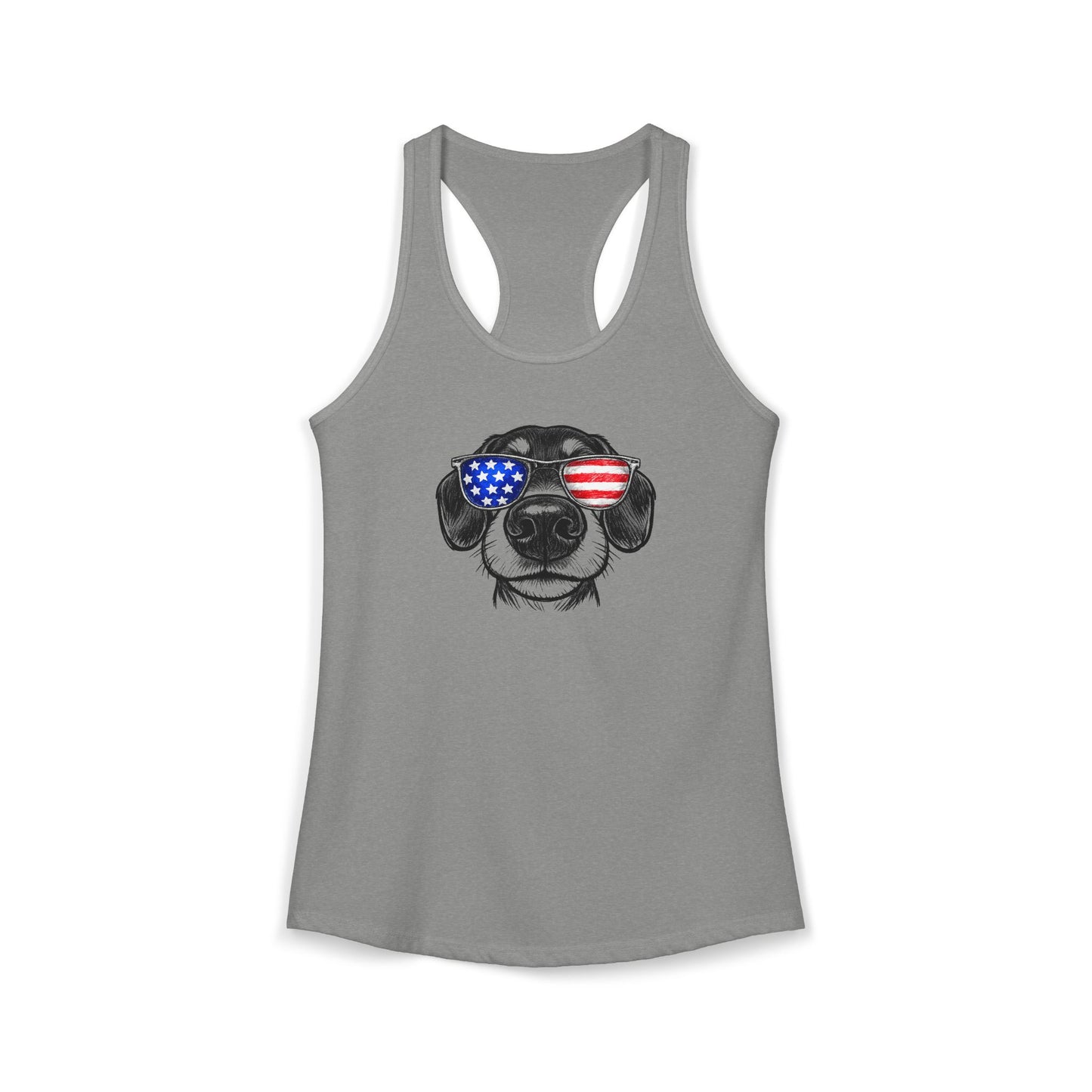 Red, White & BOOP Dachshund - Women's Racerback Tanktop