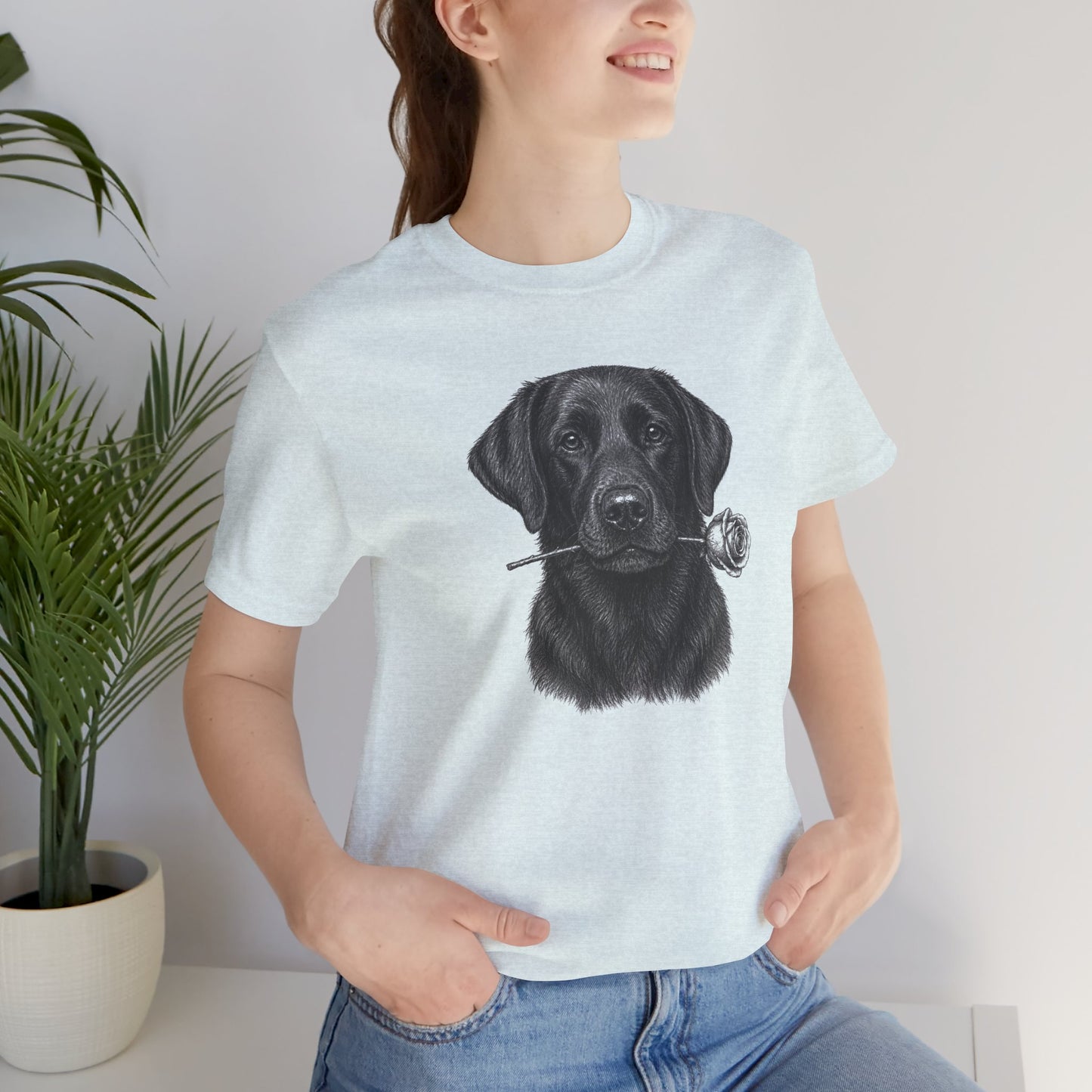 Black Labrador Retriever Rose Collection T-Shirt