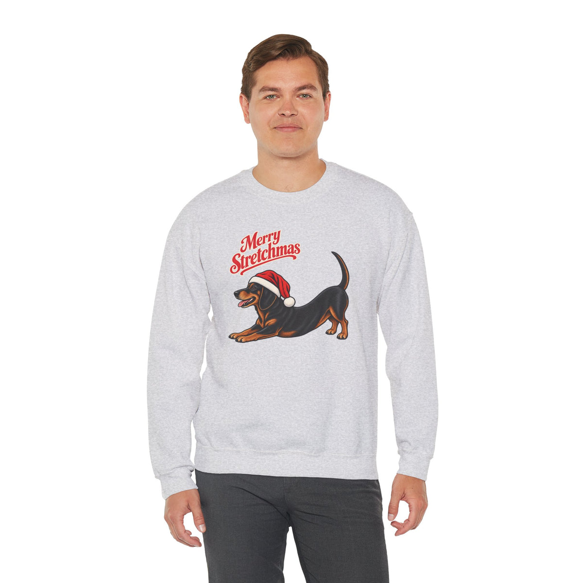 Dachshund Christmas Sweatshirt | Merry Stretchmas