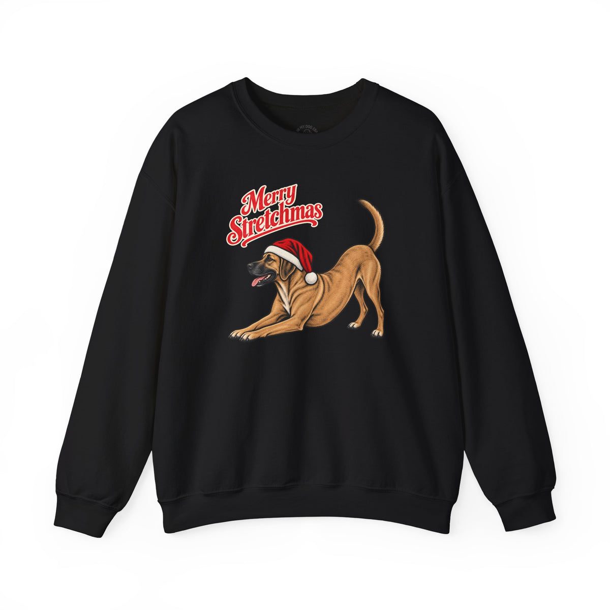 Black Mouth Cur Christmas Sweatshirt | Merry Stretchmas