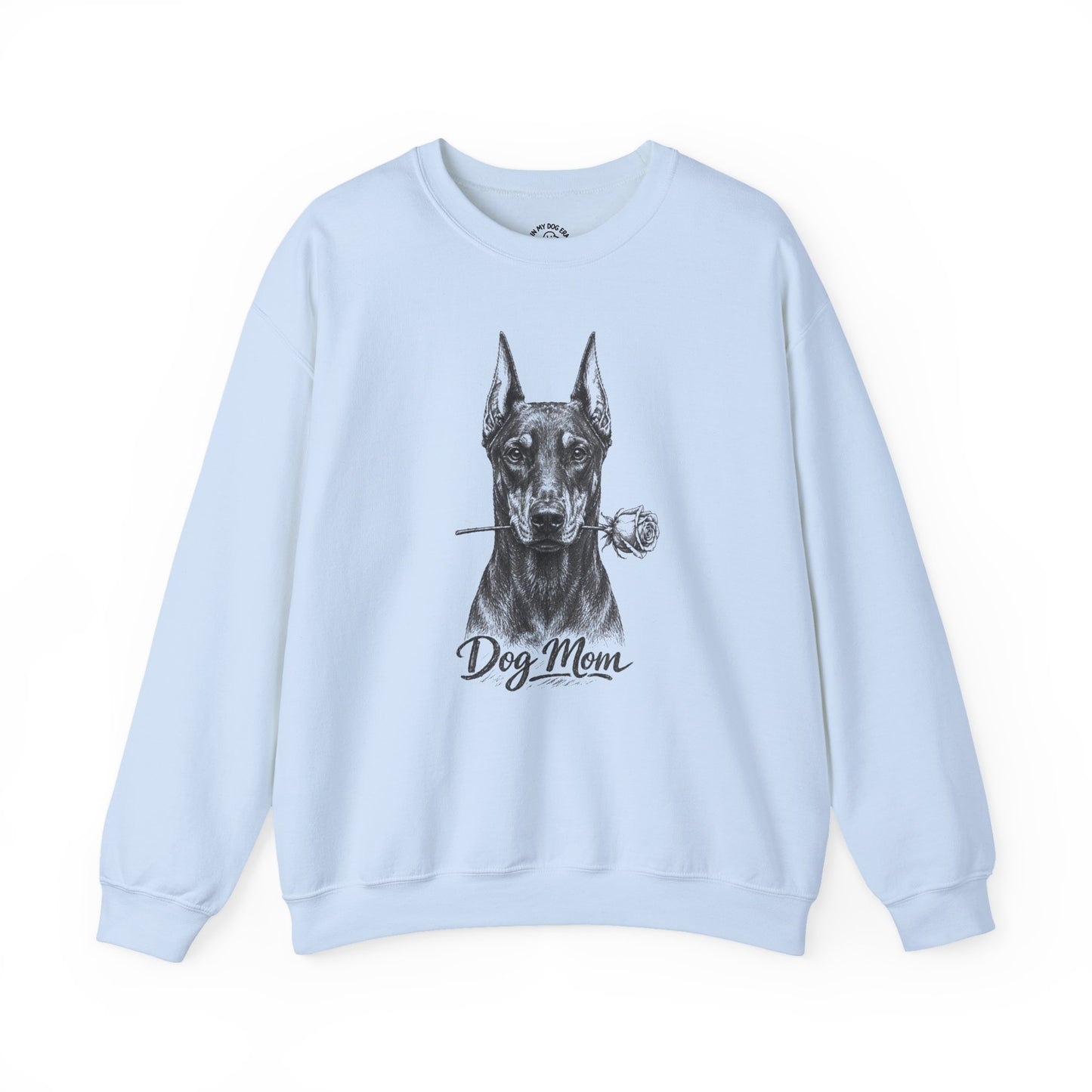 Doberman Dog Mom Sweatshirt (Rose Collection) - Cropped Ears