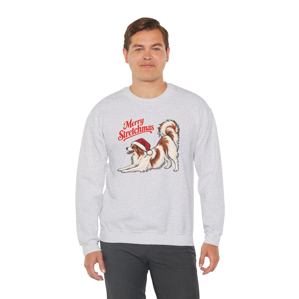 Papillon Christmas Sweatshirt | Merry Stretchmas