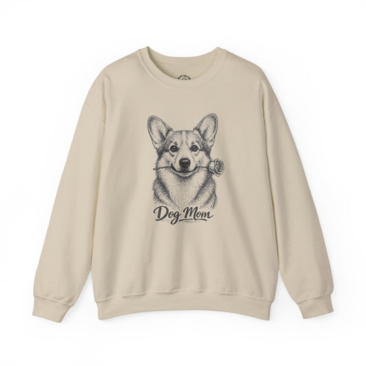 Corgi Dog Mom Sweatshirt (Rose Collection)