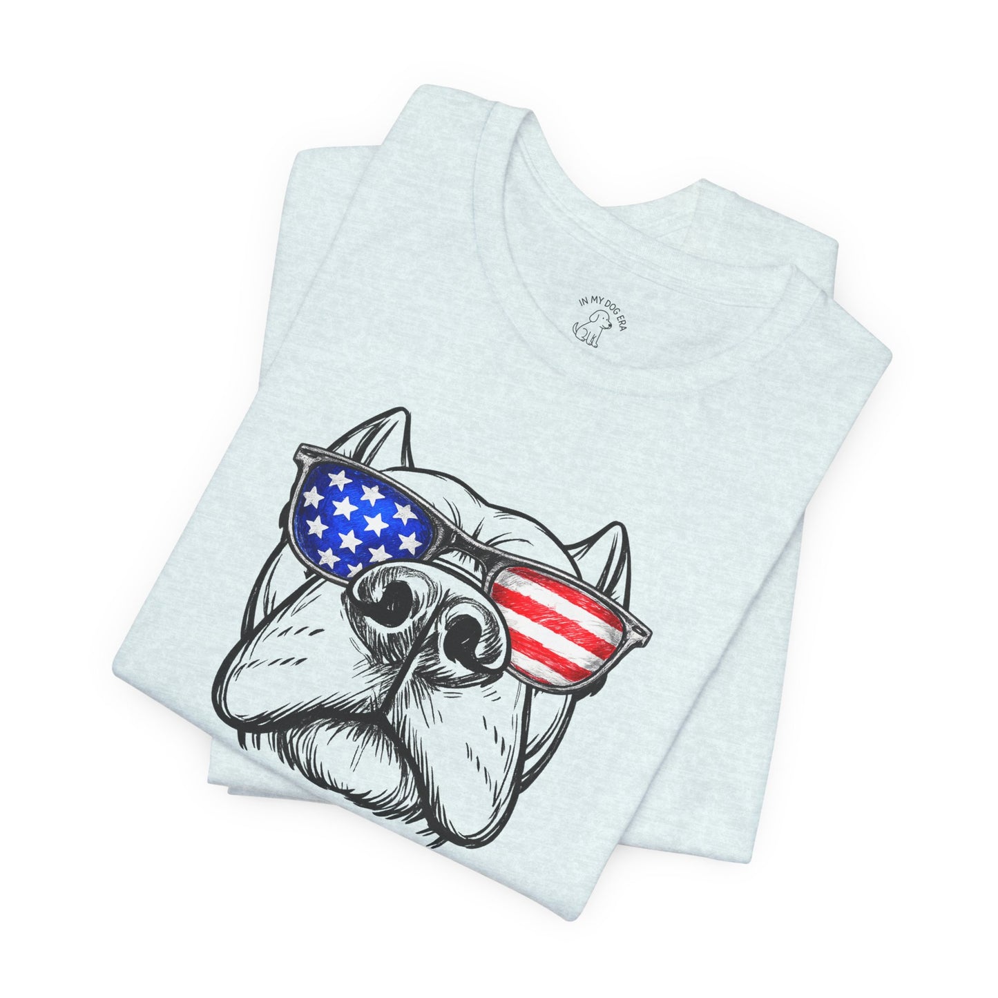 Red, White & BOOP Cane Corso T-Shirt (Cropped Ears)