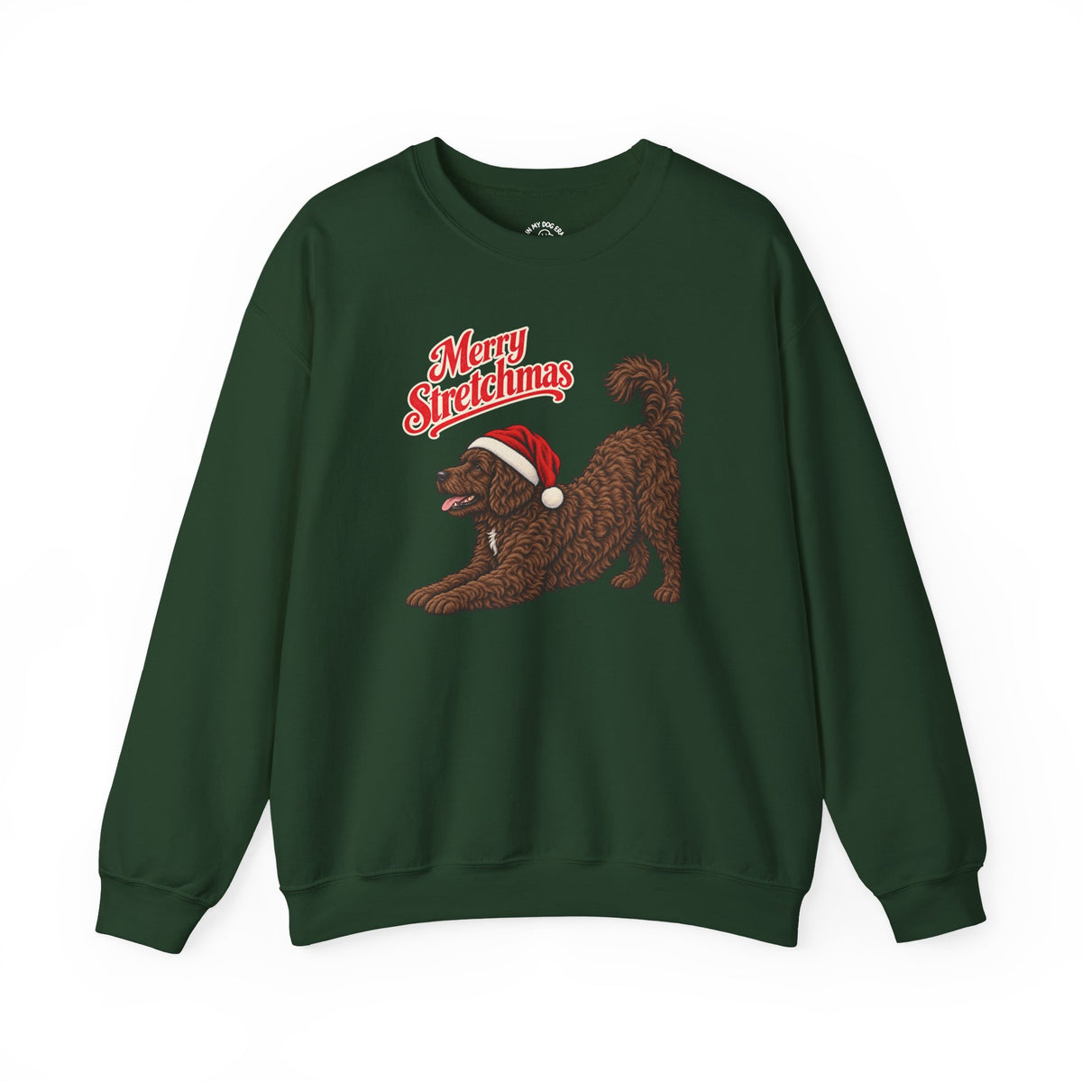 Portuguese Water Dog (Brown) Christmas Sweatshirt | Merry Stretchmas