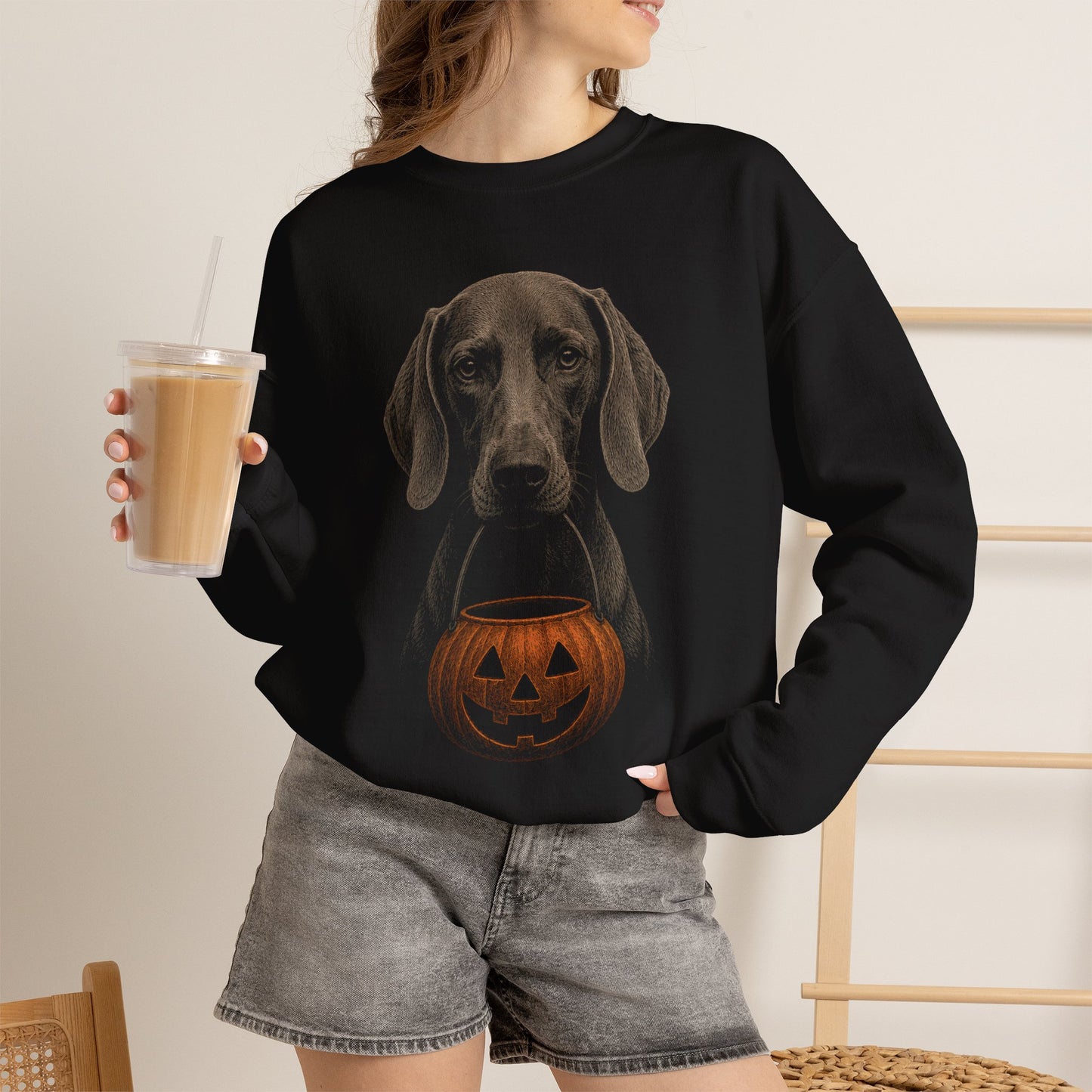 Weimaraner Halloween Sweatshirt – Boop or Treat