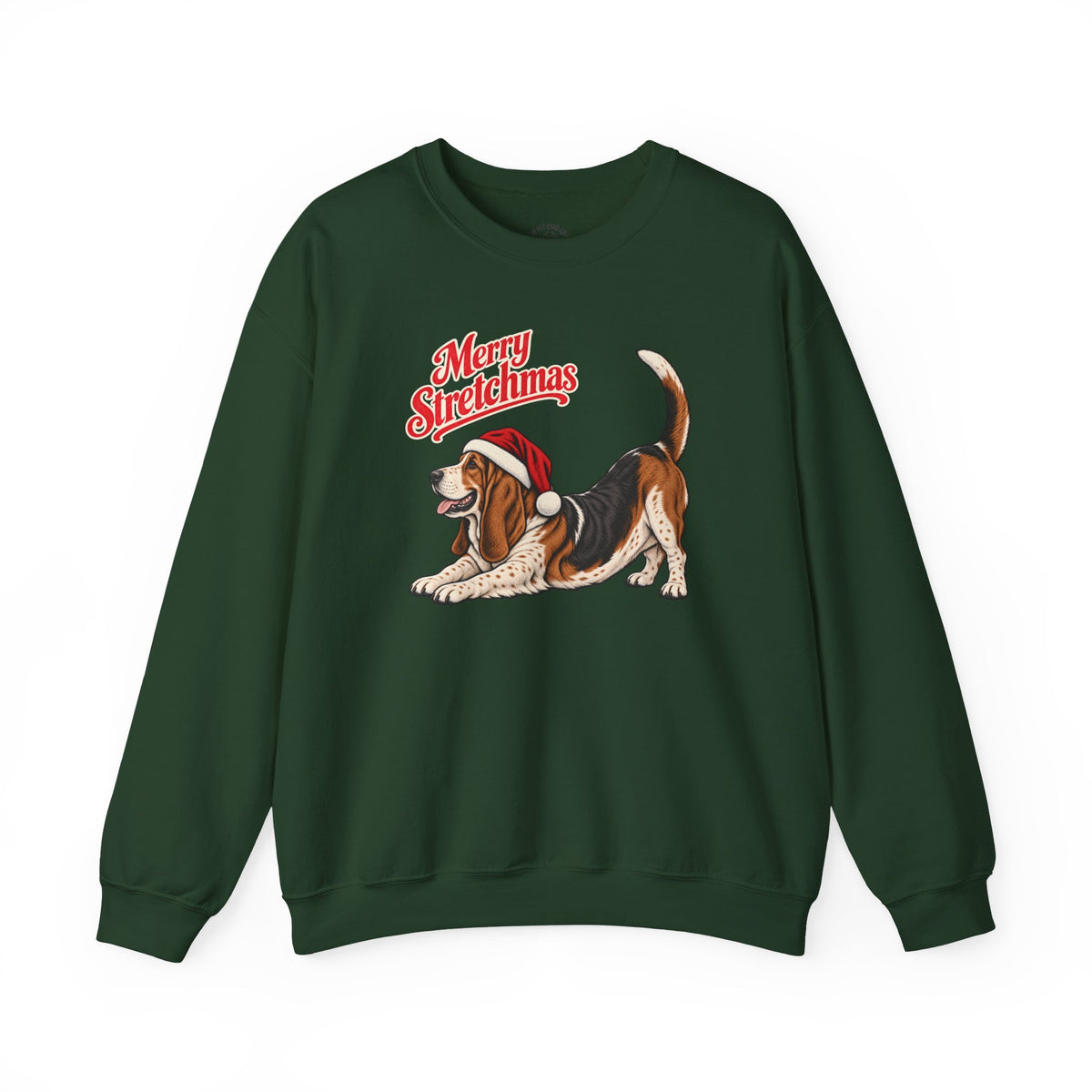 Basset Hound Christmas Sweatshirt | Merry Stretchmas