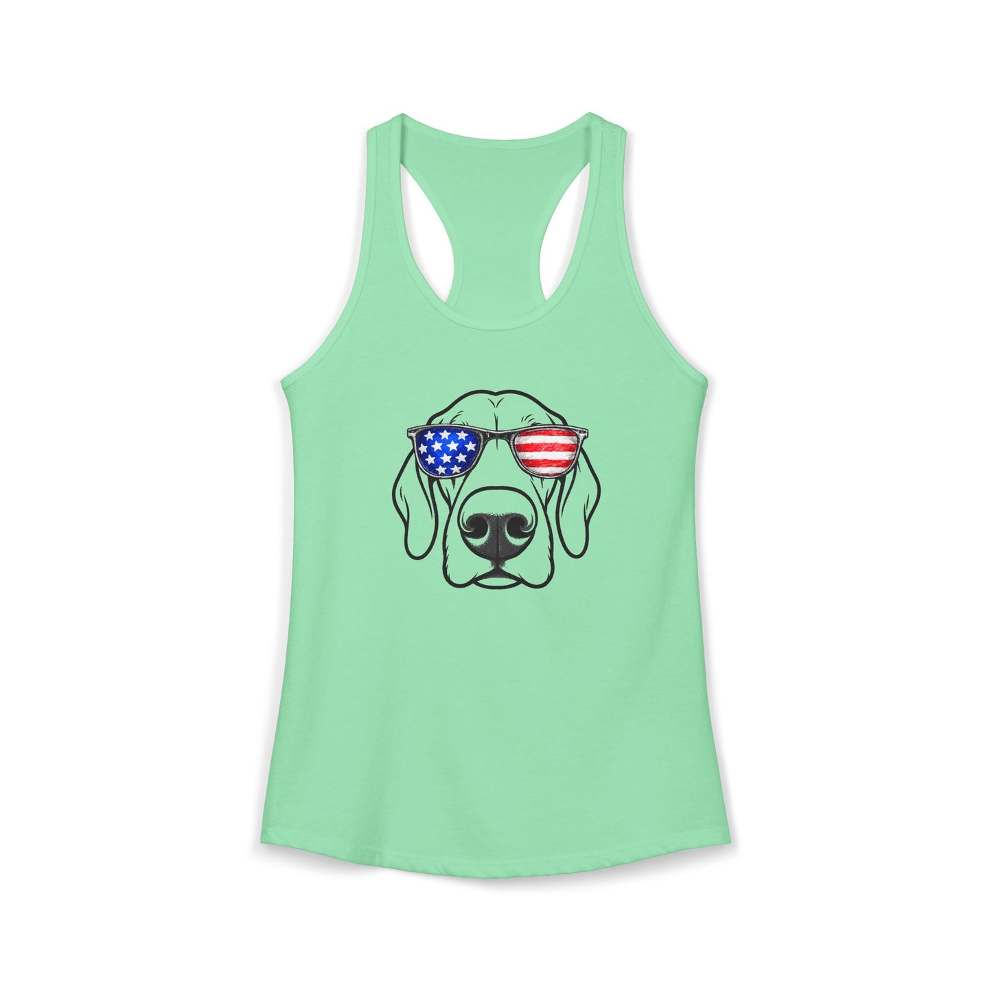 Red, White & BOOP Vizsla - Women's Racerback Tanktop