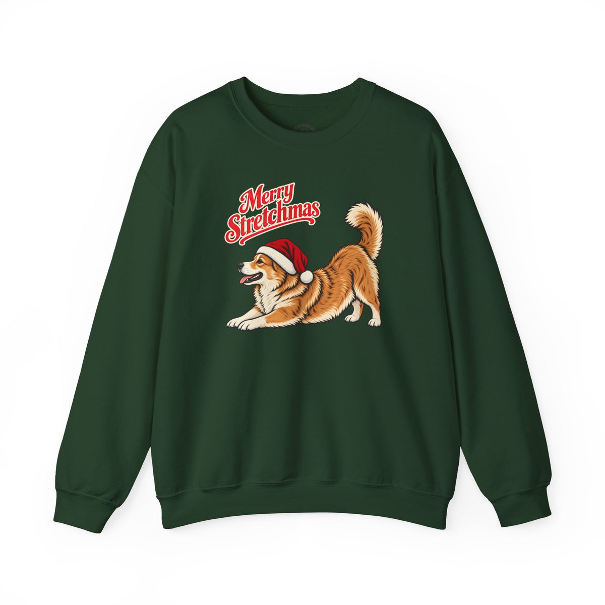 Corgi Christmas Sweatshirt | Merry Stretchmas (Natural Tail)