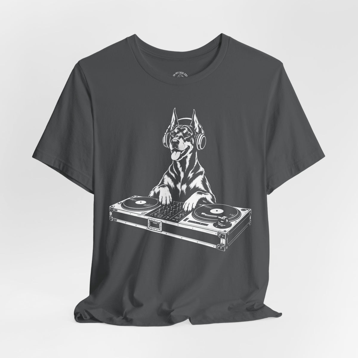 Doberman Pinscher DJ T-Shirt (Cropped Ears)
