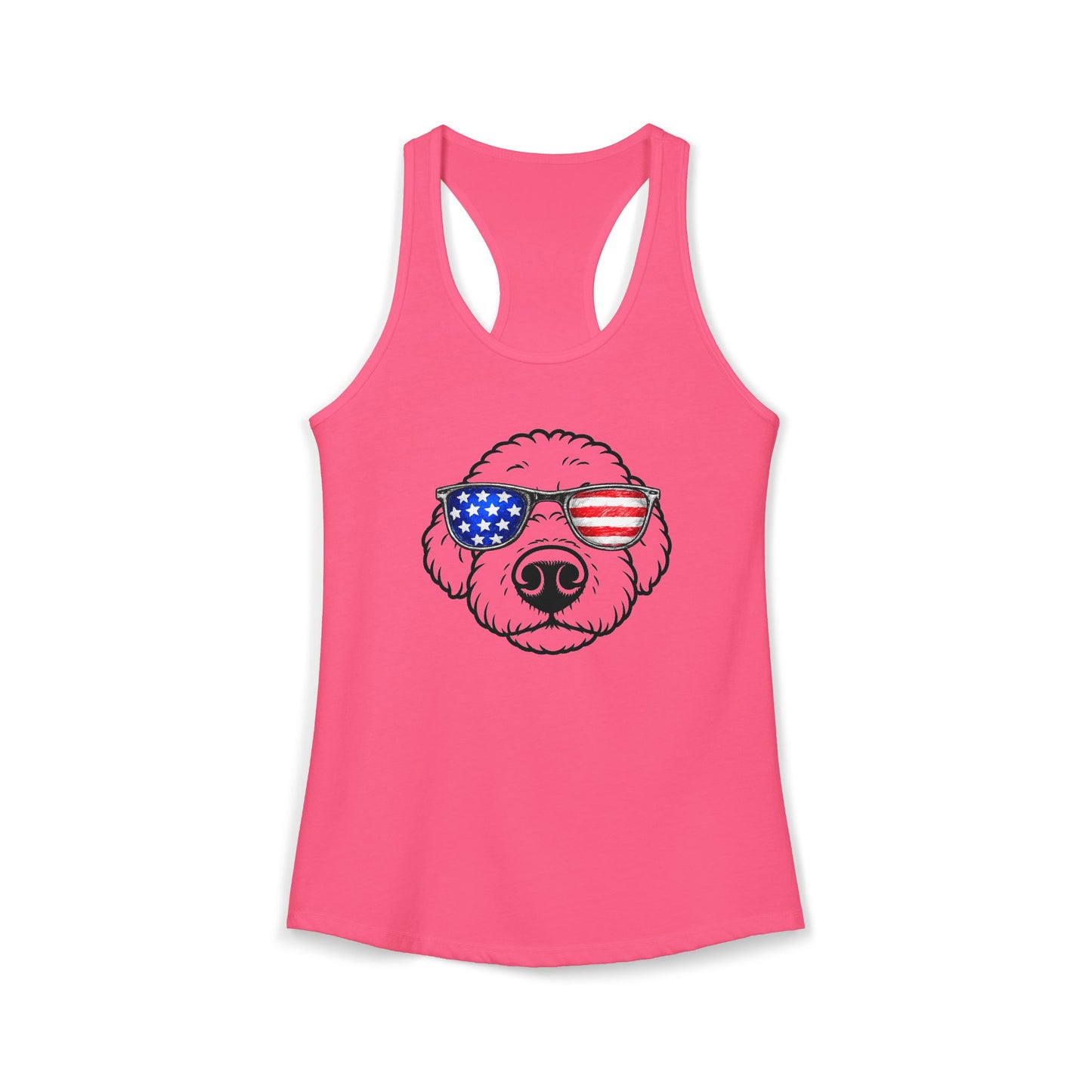 Red, White & BOOP Bichon - Women's Racerback Tanktop