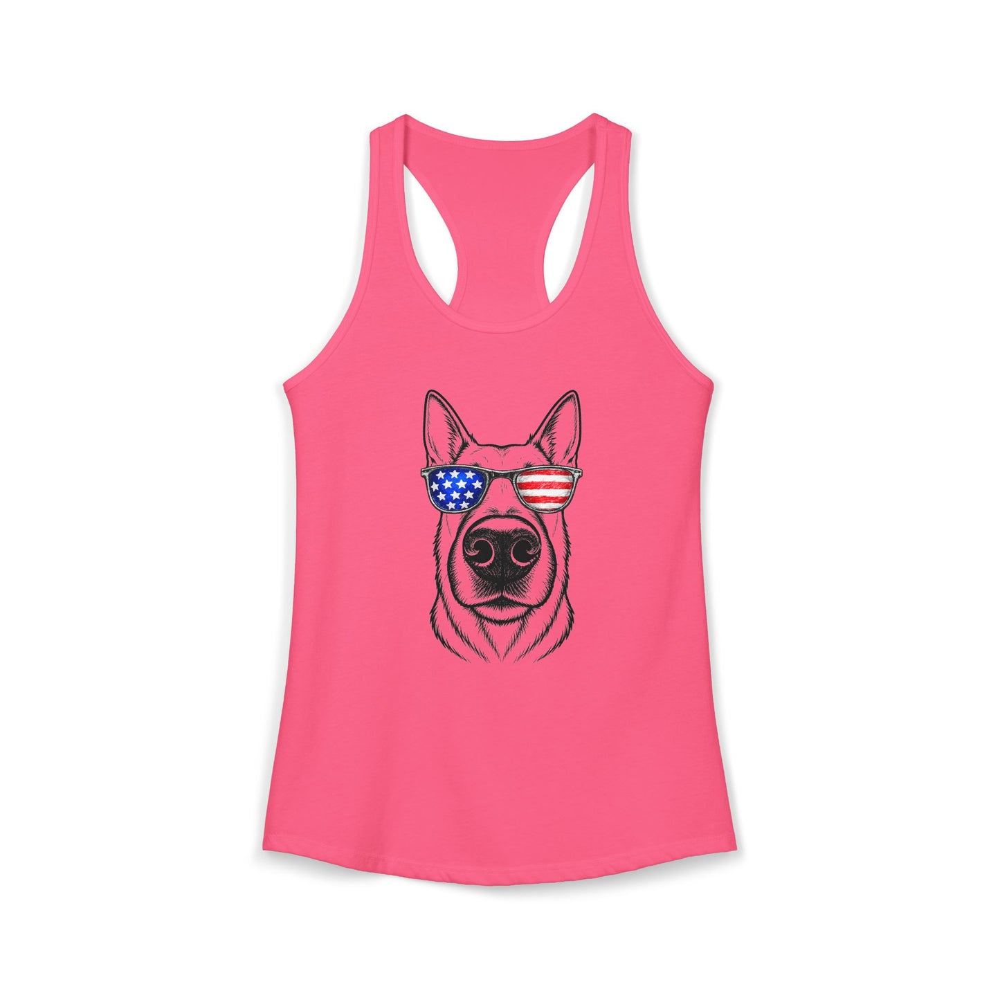 Red, White & BOOP Belgian Malinois - Women's Racerback Tanktop