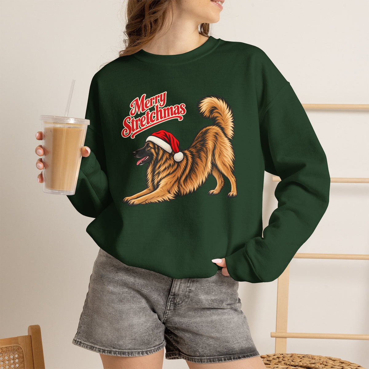 Belgian Tervuren Christmas Sweatshirt | Merry Stretchmas