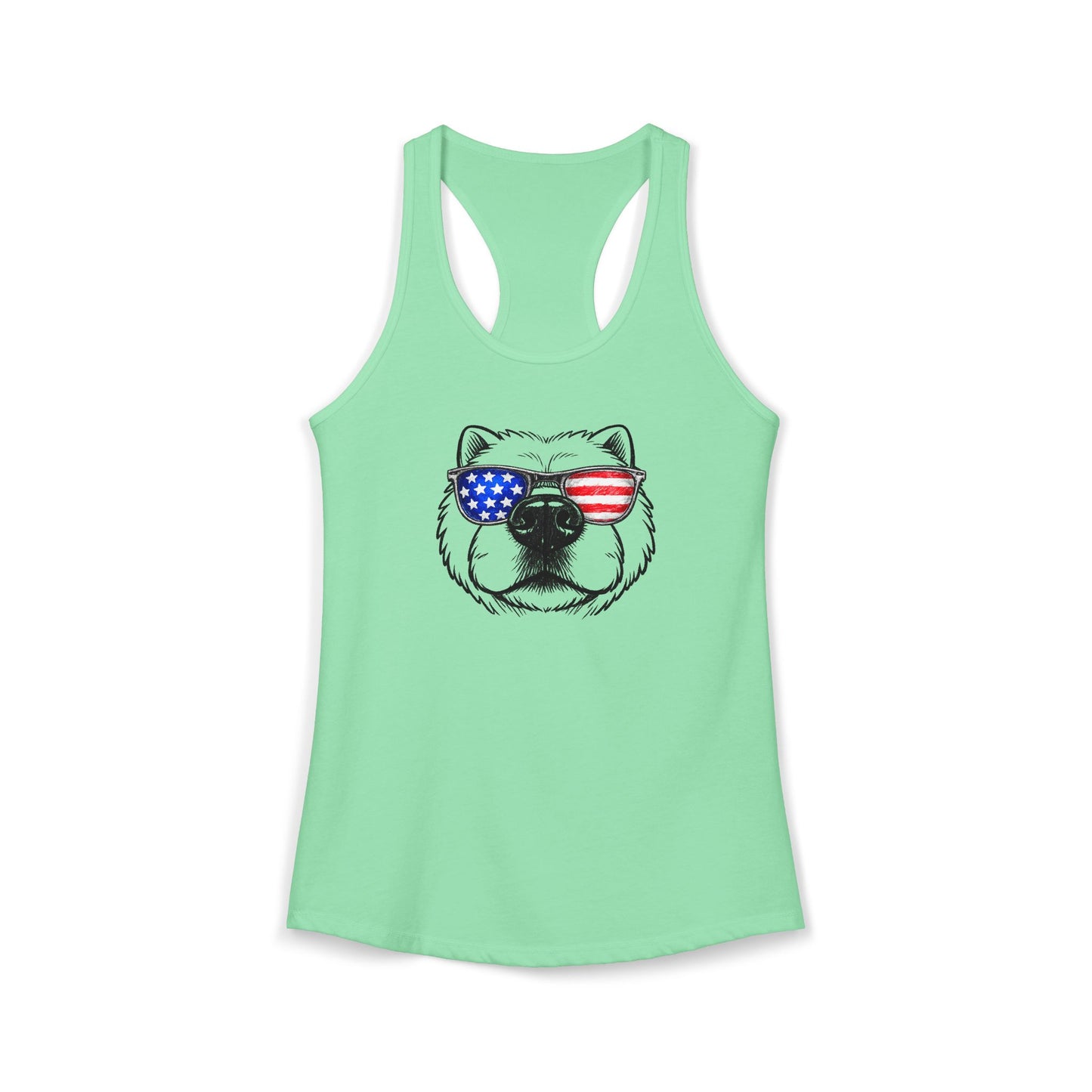 Red, White & BOOP Chow Chow - Women's Racerback Tanktop