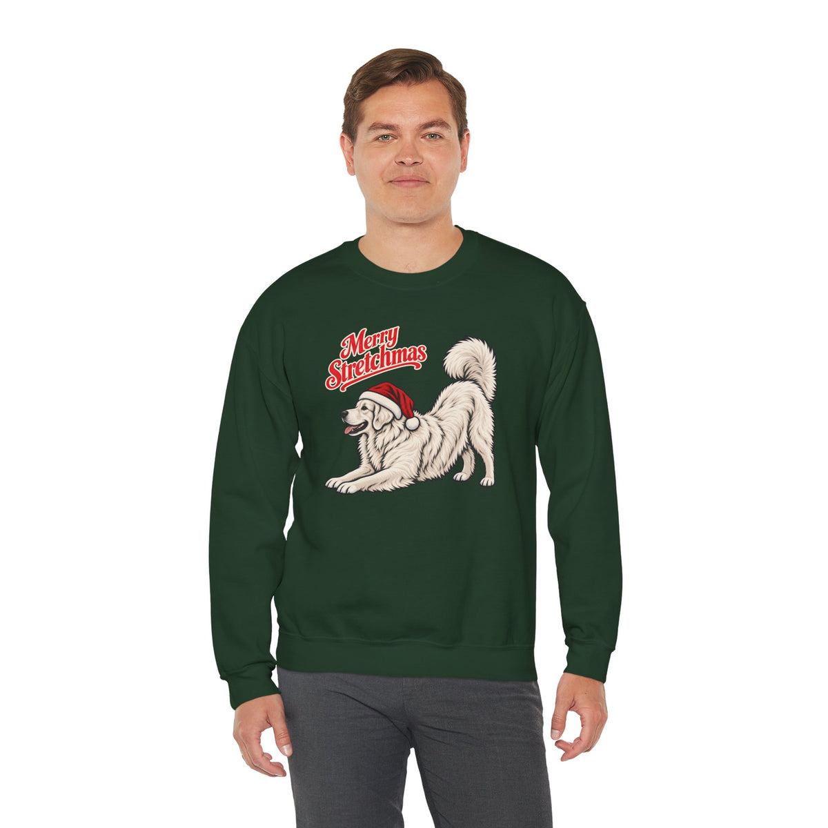 Great Pyrenees Christmas Sweatshirt | Merry Stretchmas