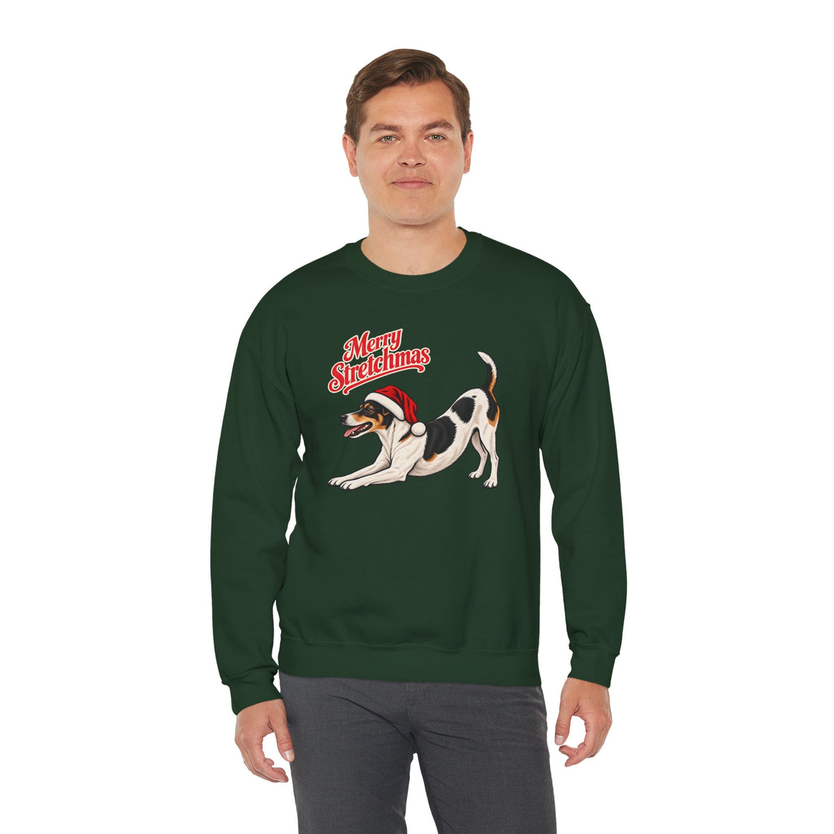 Rat Terrier Christmas Sweatshirt | Merry Stretchmas