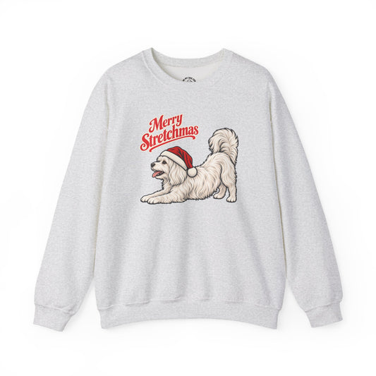 Maltese Christmas Sweatshirt | Merry Stretchmas