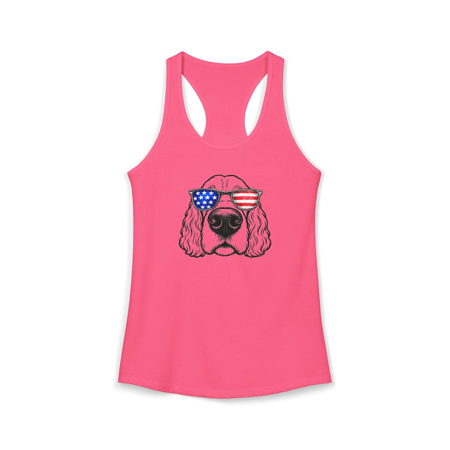 Red, White & BOOP English Cocker Spaniel - Women's Racerback Tanktop