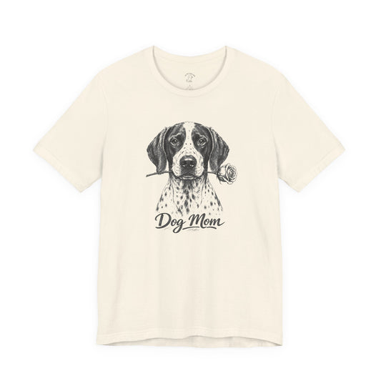 English Pointer Dog Mom T-Shirt (Rose Collection)