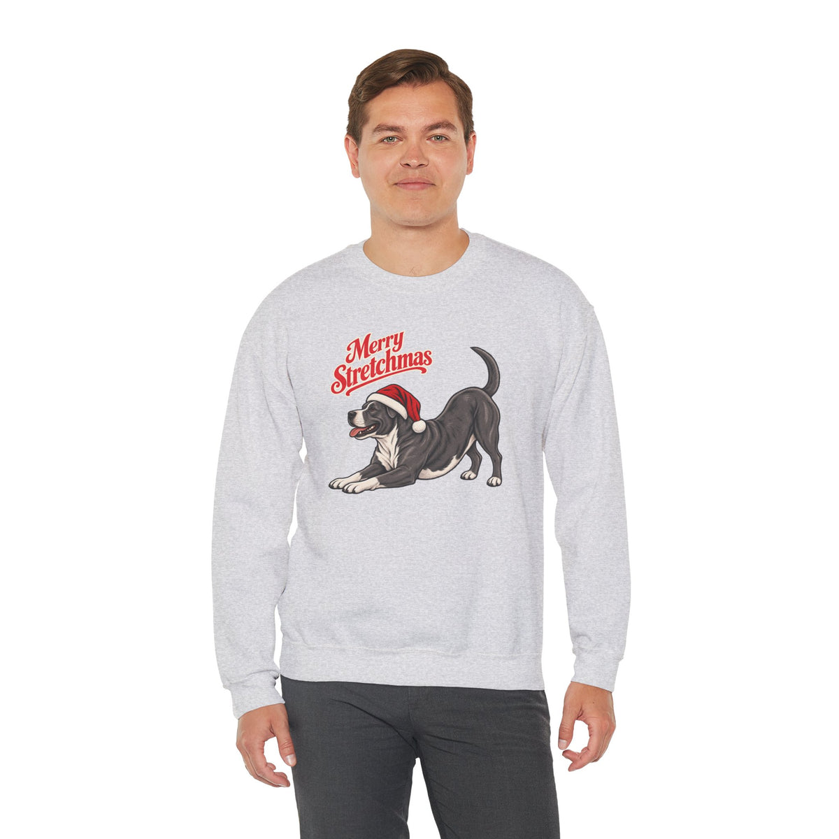 Pit Bull Christmas Sweatshirt | Merry Stretchmas