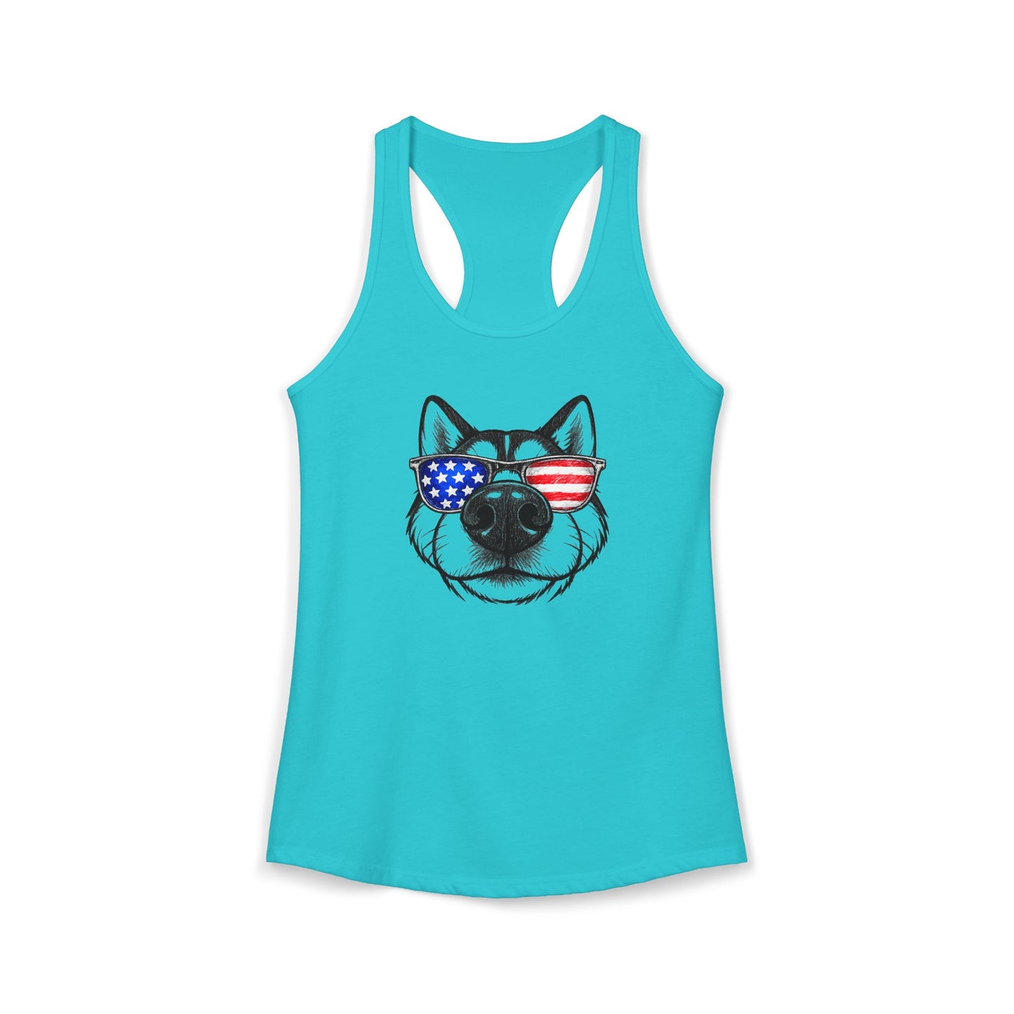 Red, White & BOOP Husky - Women's Racerback Tanktop