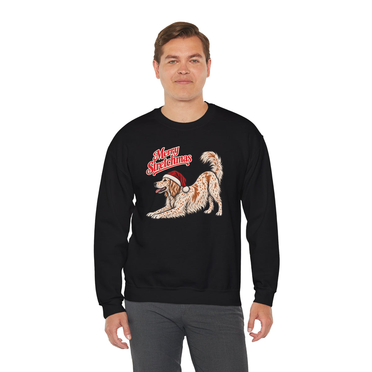 English Setter Christmas Sweatshirt | Merry Stretchmas