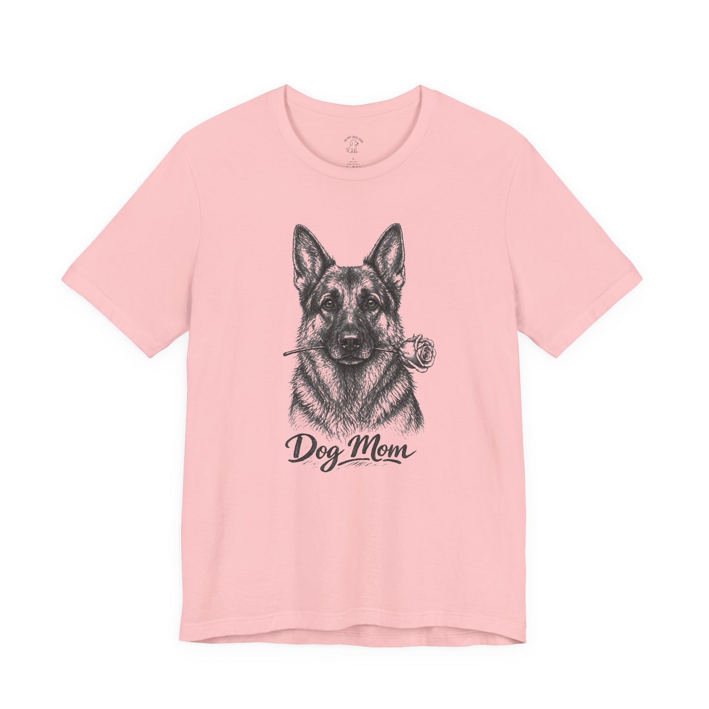 German Shepherd Dog Mom T-Shirt (Rose Collection)
