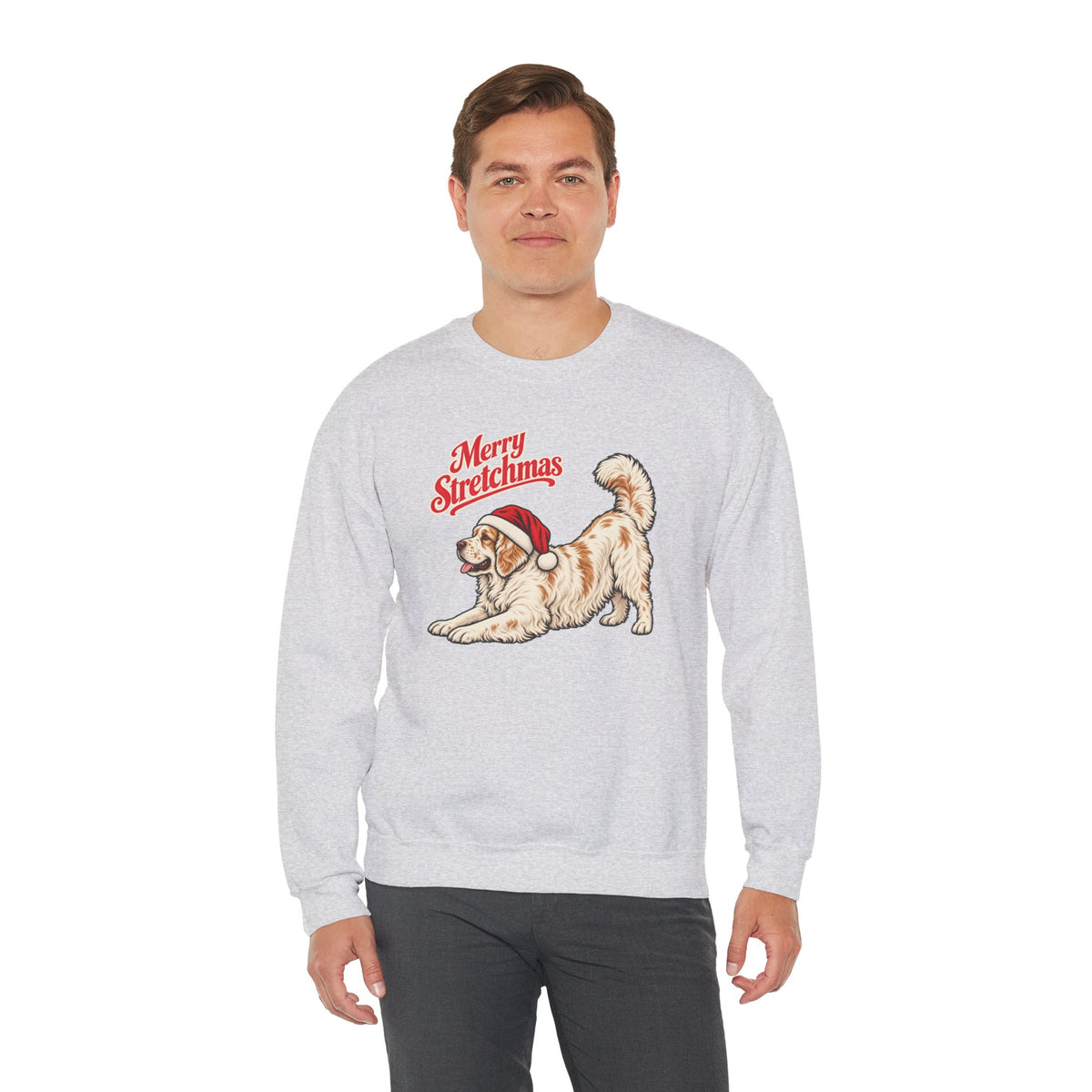 Clumber Spaniel Christmas Sweatshirt | Merry Stretchmas