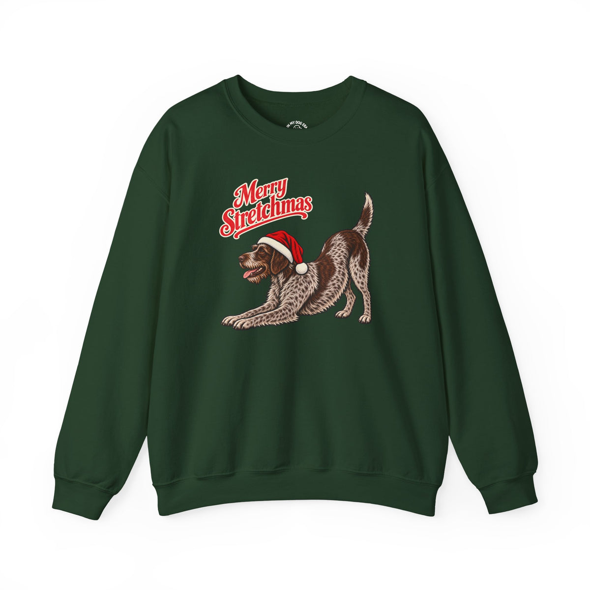 German Wirehaired Pointer Christmas Sweatshirt | Merry Stretchmas
