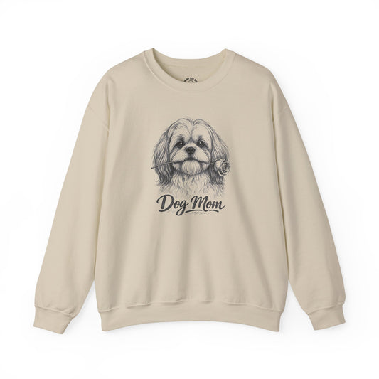 Shih Tzu Dog Mom Sweatshirt (Rose Collection)