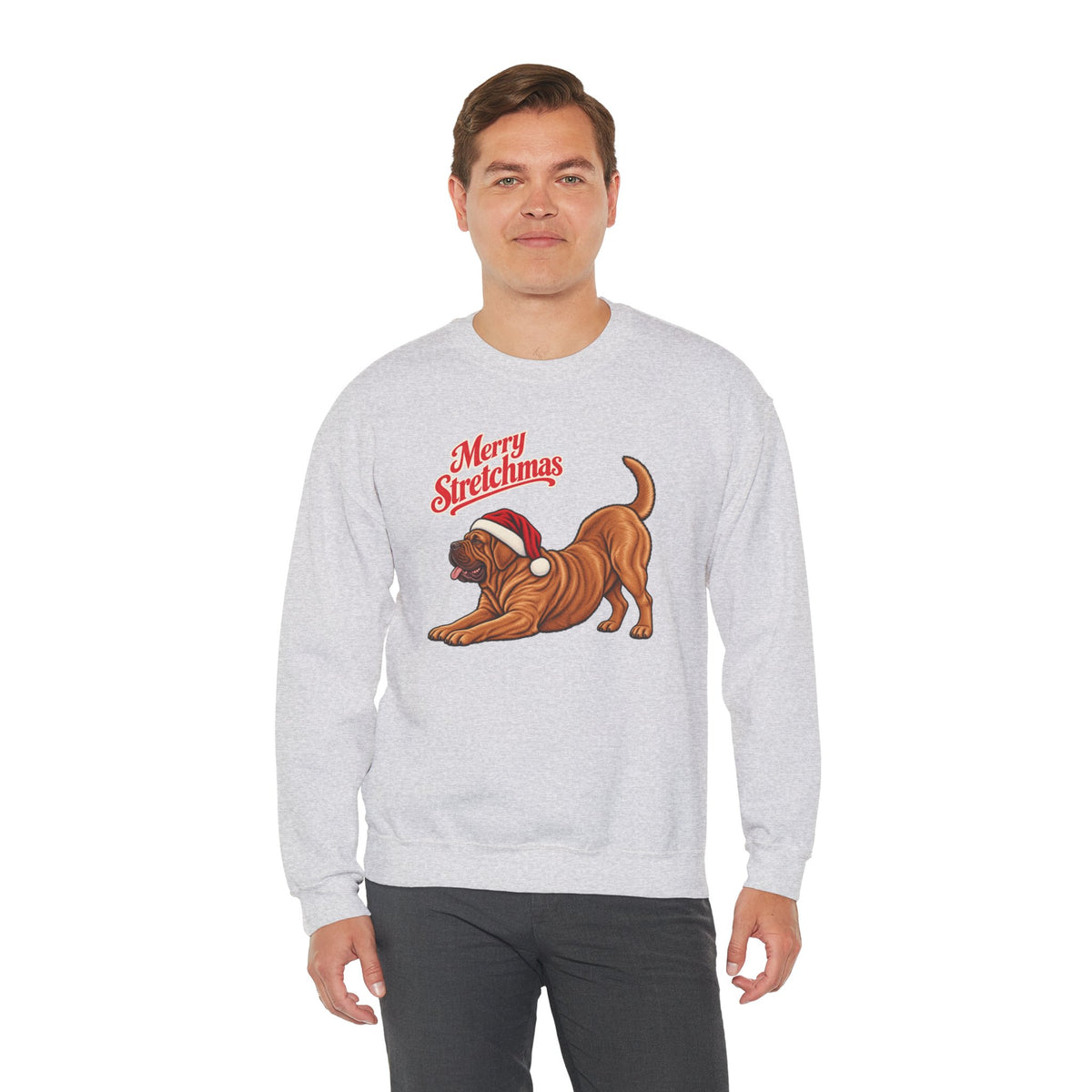 Dogue de Bordeaux Christmas Sweatshirt | Merry Stretchmas