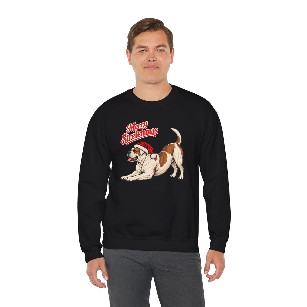 American Bulldog Christmas Sweatshirt | Merry Stretchmas