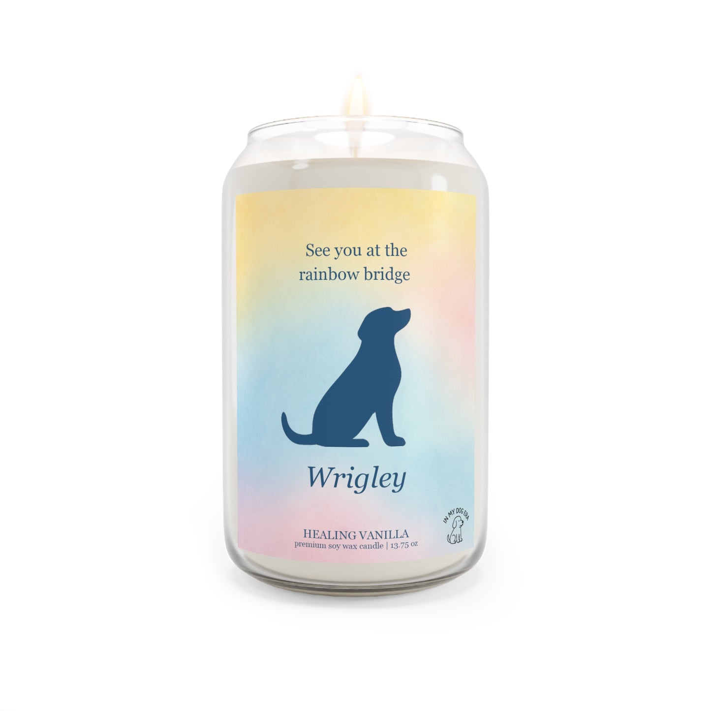 Labrador Retriever Rainbow Bridge Personalized Memorial Candle