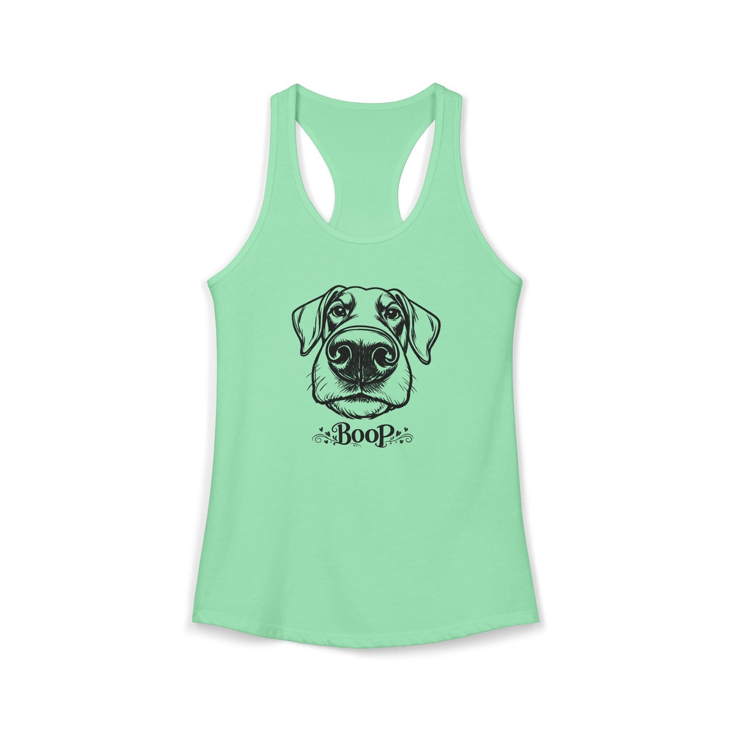 BOOP Doberman - Women's Racerback Tanktop (Natural Ears)