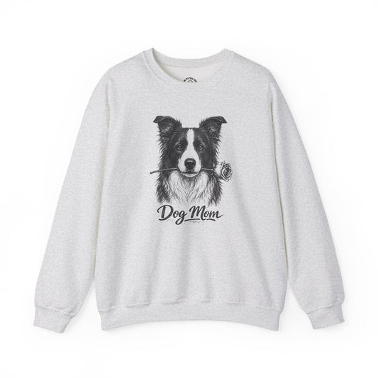 Border Collie Dog Mom Sweatshirt (Rose Collection)