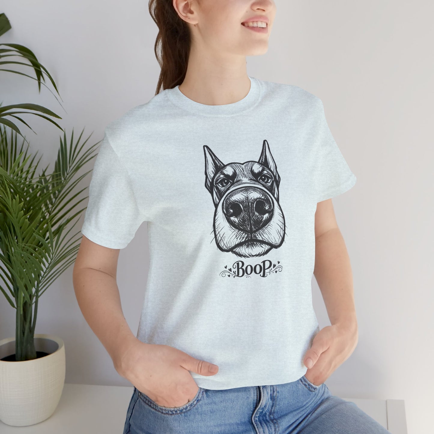 BOOP Doberman - Unisex T-Shirt (Cropped Ears)