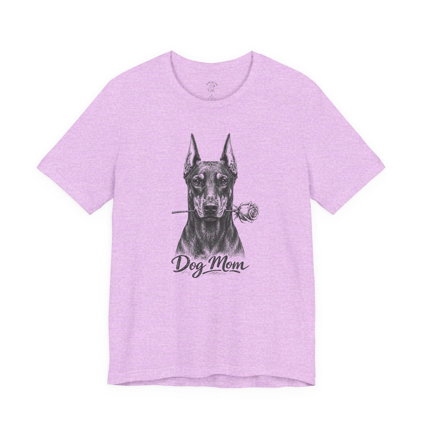 Doberman Dog Mom T-Shirt (Rose Collection) - Cropped Ears