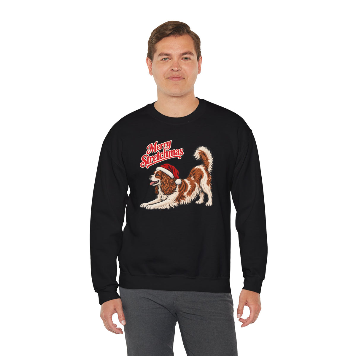 Cavalier King Charles Spaniel Christmas Sweatshirt | Merry Stretchmas