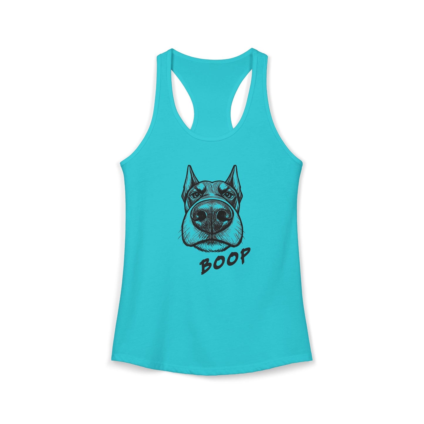 BOOP Classic - Doberman - Women's Racerback Tanktop (Cropped Ears)