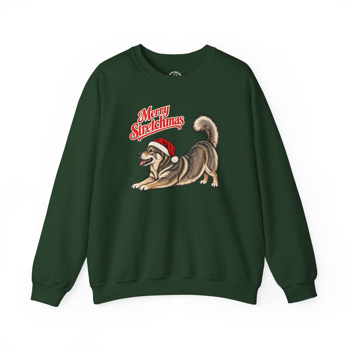 Swedish Vallhund Christmas Sweatshirt | Merry Stretchmas